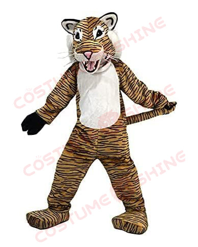 Vivid Striped Tiger Mascot Costume