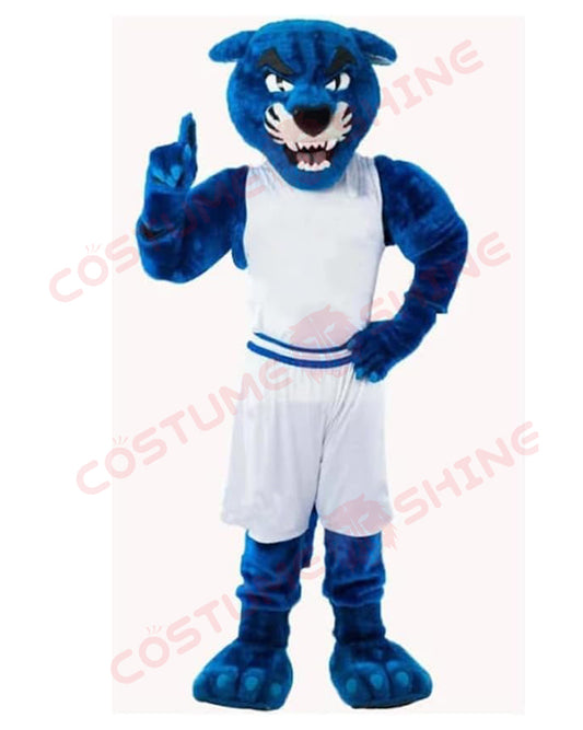 Realistic Blue Panther Mascot Costume for Adults