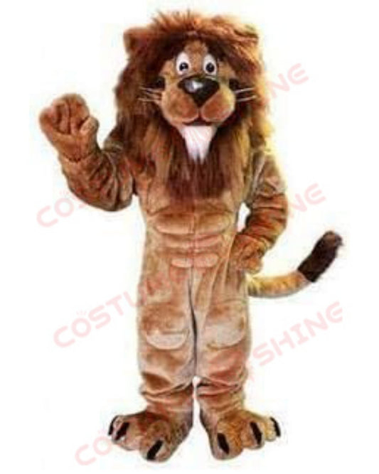 Deluxe Muscle Lion Mascot Costume