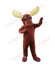 Fun & Customizable Moose Mascot Costume – Playful Animal Fursuit Design for Halloween Sports Events