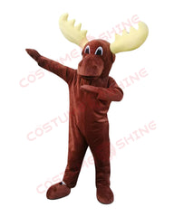 Fun & Customizable Moose Mascot Costume – Playful Animal Fursuit Design for Halloween Sports Events