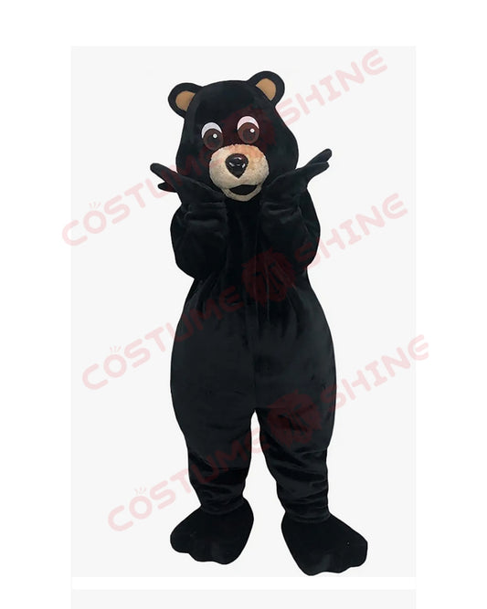 Customizable Black Bear Mascot Costume - Athletic Animal Design for Adults & Teenage Cosplay