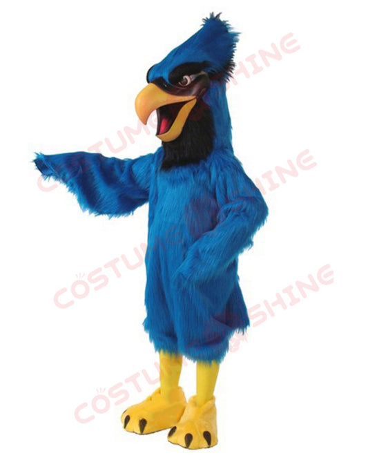 Deluxe Blue Eagle Hawk Mascot Costume – Cartoon Animal Fursuit for Sports Events