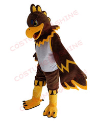 Brown & Golden Hawk Eagle Mascot Costume for Adults Men & Women Animal Cartoon Outfit