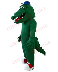 Cheerleading Green Crocodile Alligator Mascot Costume for Adults Men & Women Animal Outfit