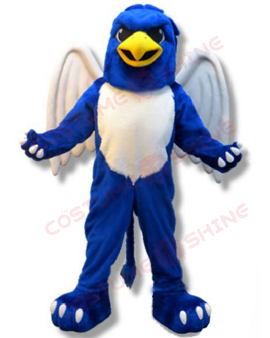 Blue Gryphon Mascot Costume - Customizable Eagle-Inspired Character Outfit for Events