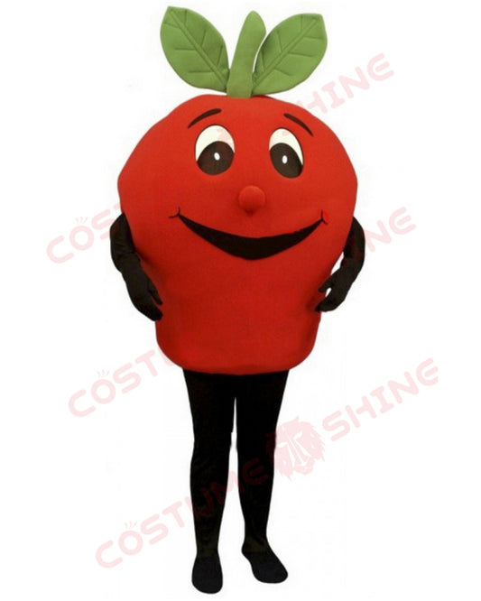 Happy Red Apple Mascot Costume