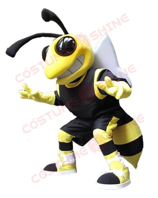 Yellow and Black Hornet Bee Mascot Costume - Funny Cartoon Animal Suit