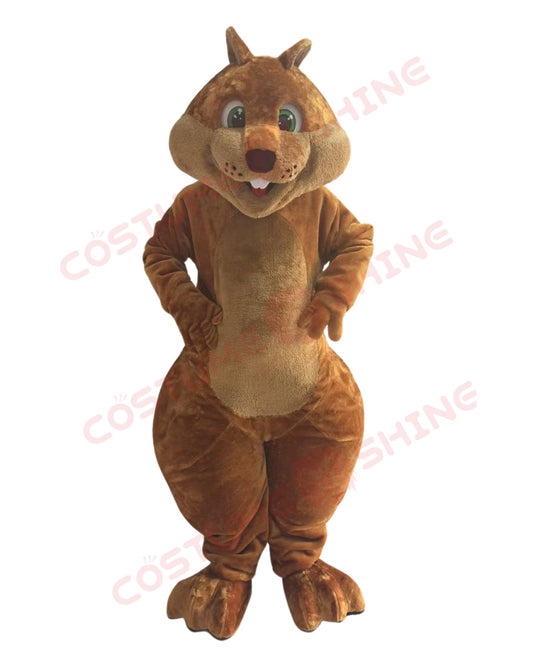 Adorable Brown Squirrel Mascot Costume Forest-Themed Cartoon Character Animal Outfit